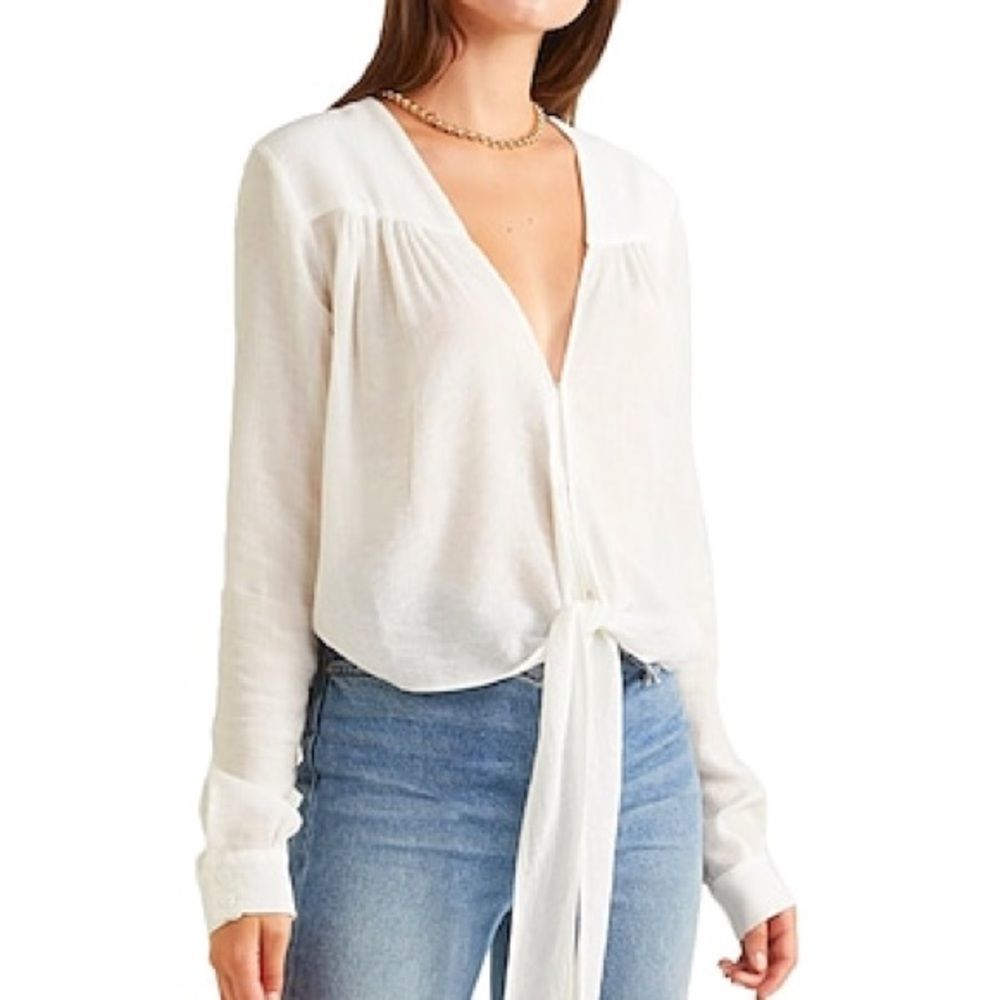 THE RANGE‎ Tie Front Blouse NWT
